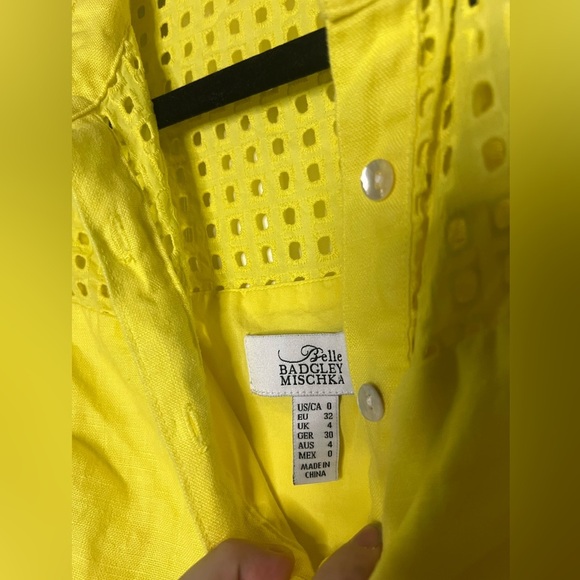 Belle Badgley Mischka Dailey Eyelet Linen Dress - Picture 7 of 12